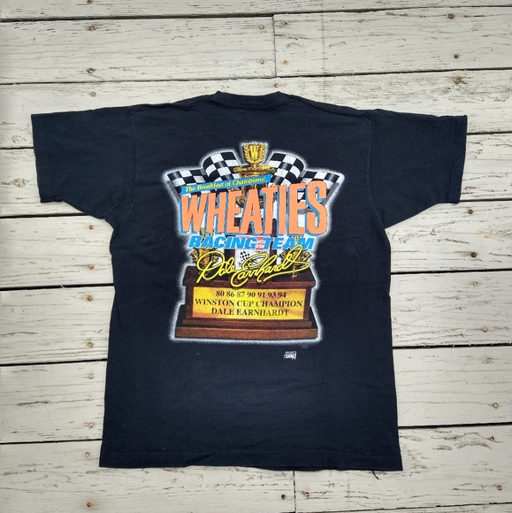 Vintage 90s Dale Earnhardt Wheaties Racing Team Winston Cup Champion T-shirt - Picture 5 of 8